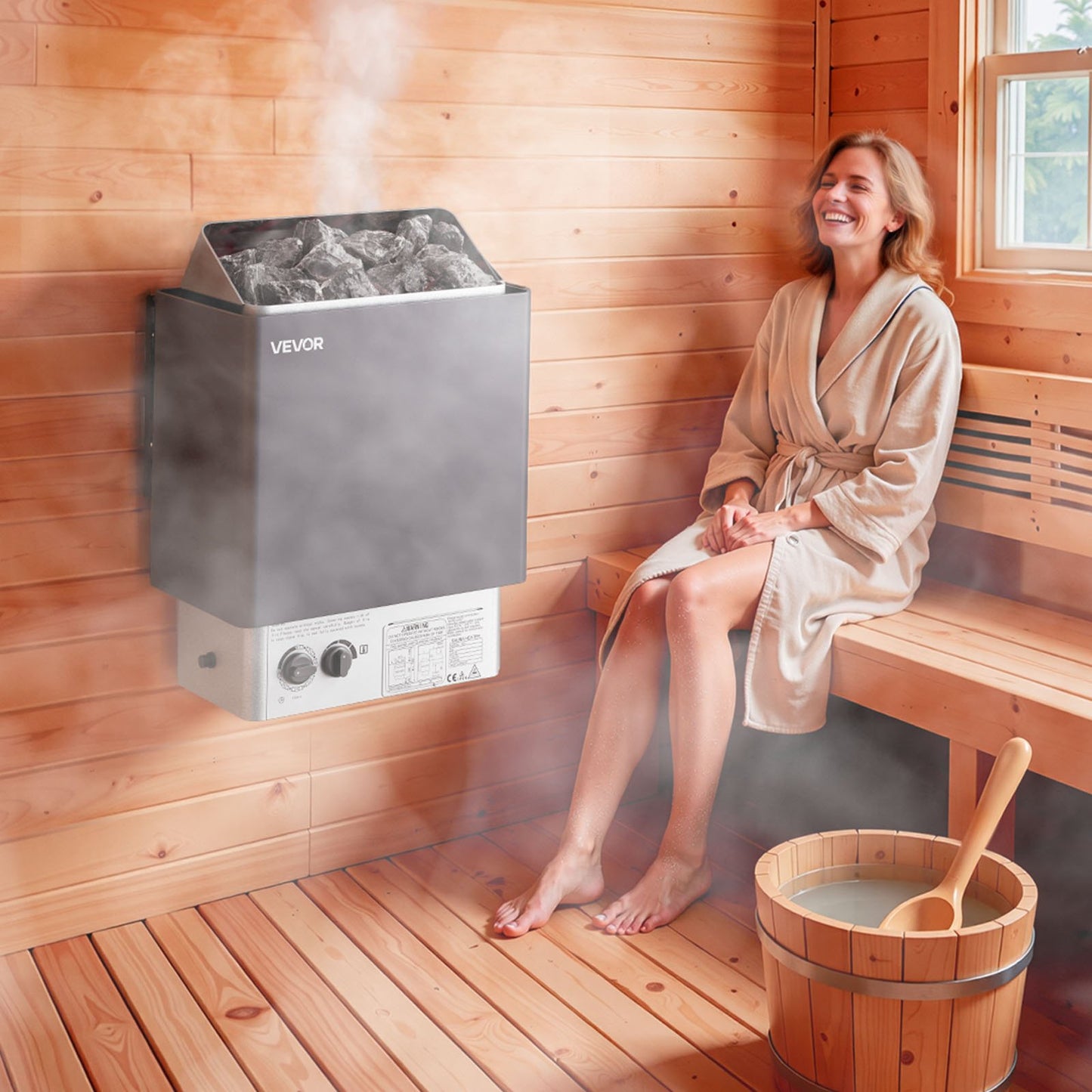 6KW Electric Sauna Heater for Home & Spa Steam Bath with Adjustable Temperature