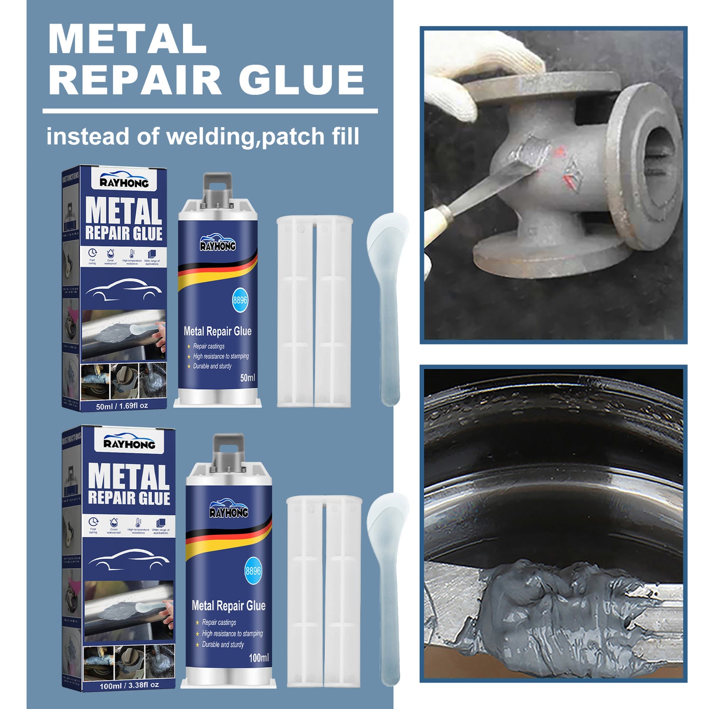 Metal Casting Adhesive 50ml Set for Kitchen Storage - Strong Bonding