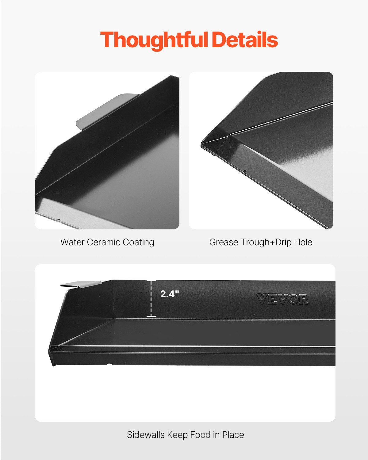 Carbon Steel Flat Top Griddle - 22x16 Inch BBQ Grill Pan