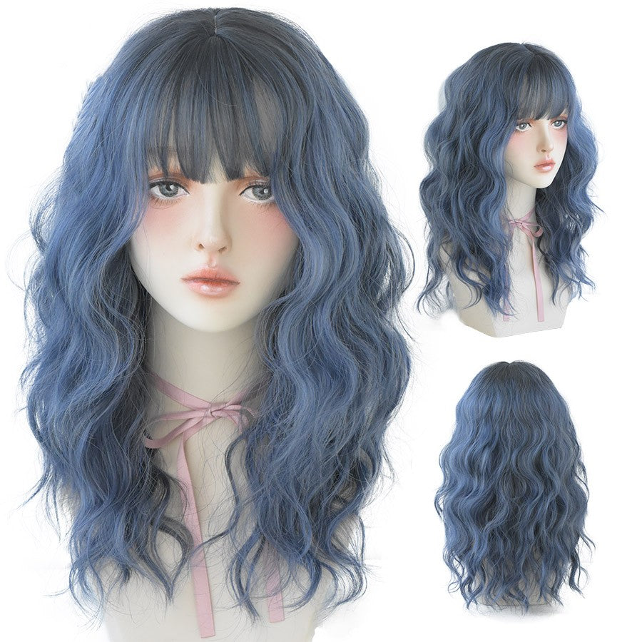 Long Curly Water Ripple Wig – High Temperature Synthetic Hair