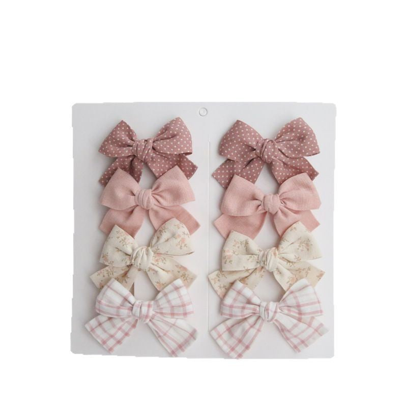 Children's Bow Hair Clips Set, 8-Piece