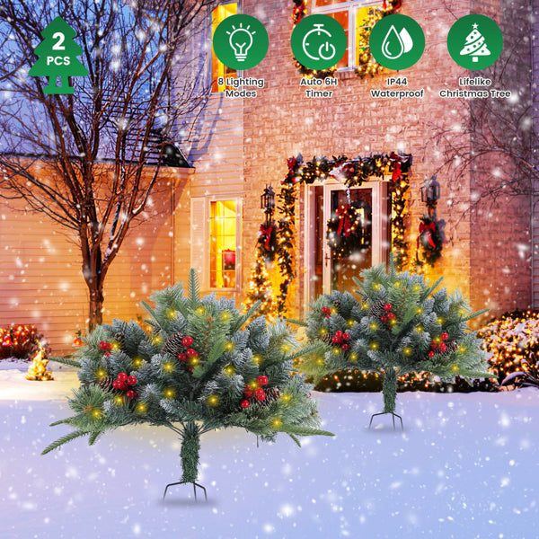 Artificial Christmas Tree with 50 LEDs, 8 Lighting Modes & Timer