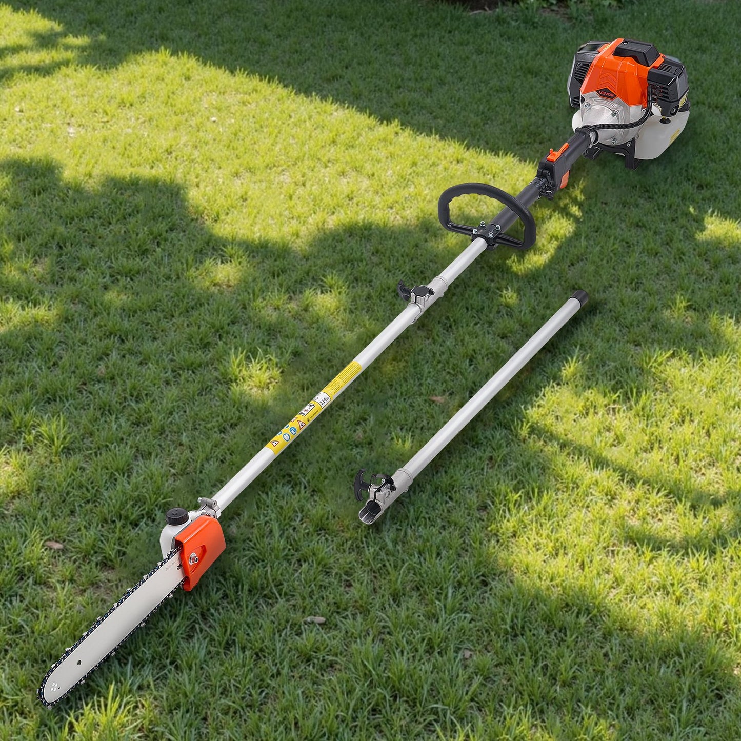 Gas Pole Saw 52CC 2-Stroke Extendable Tree Trimmer with 14in Bar