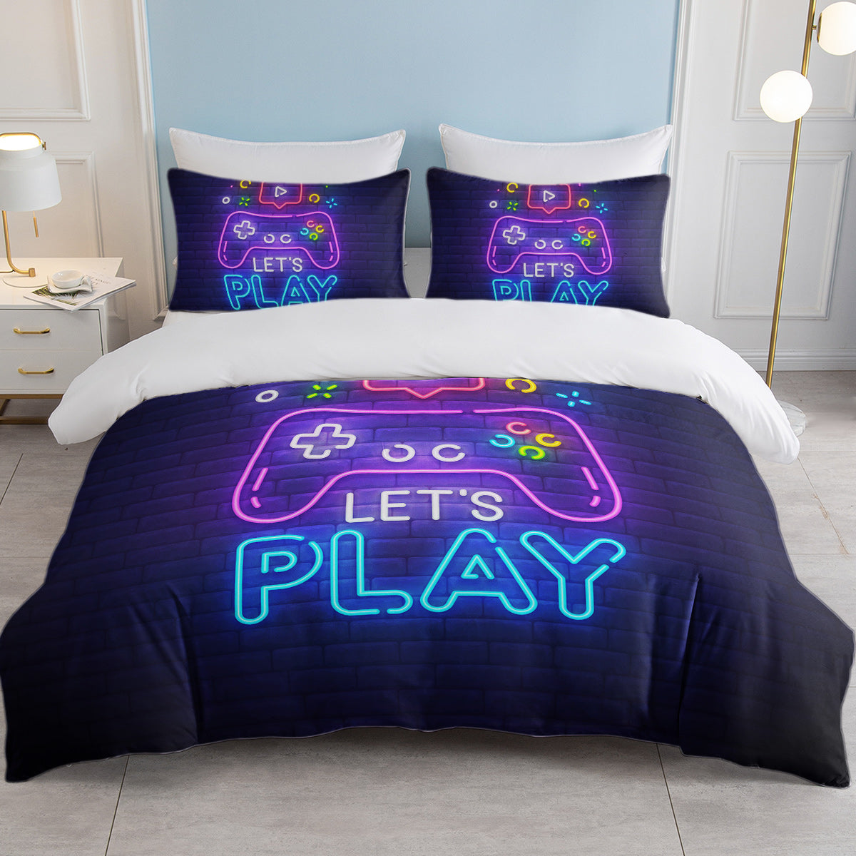 Gaming Duvet Cover Set with Pillow Shams - Multiple Sizes