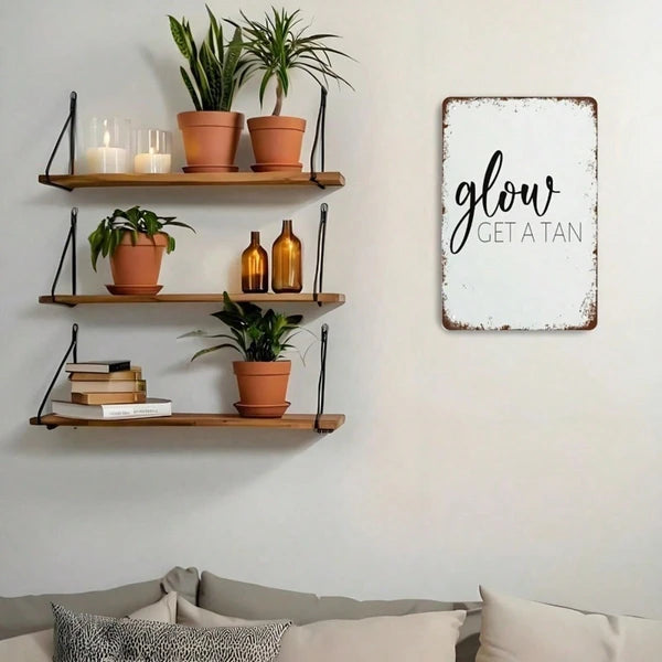 Metal Tin Wall Decoration - 20 cm x 20 cm Artistic Design