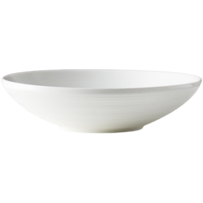 Large Bamboo Soup Bowl Set - 8in & 10in Ceramic Kitchen Serving Bowls