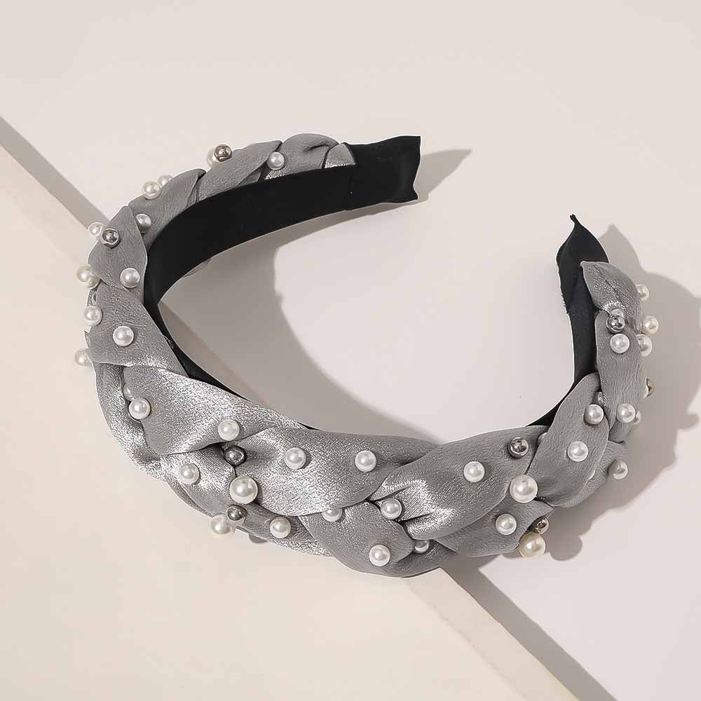 Crossed Knotted Pearl Headband