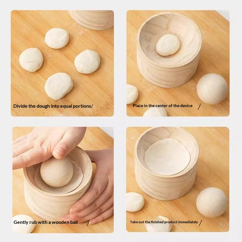Wooden Dumpling Maker Round Kitchen Mold