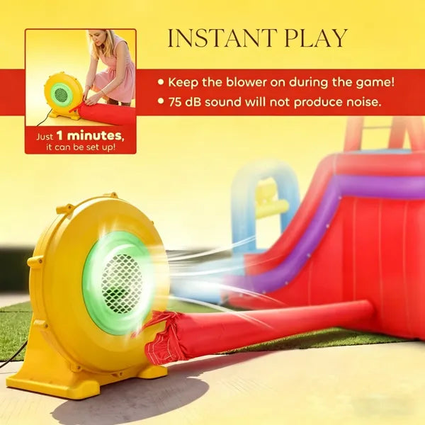 Inflatable Bounce House with Slide - Fun for Kids Ages 3-8