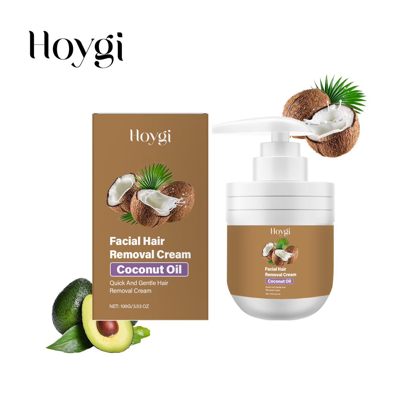 Coconut Gentle Facial Hair Removal Cream - 100g