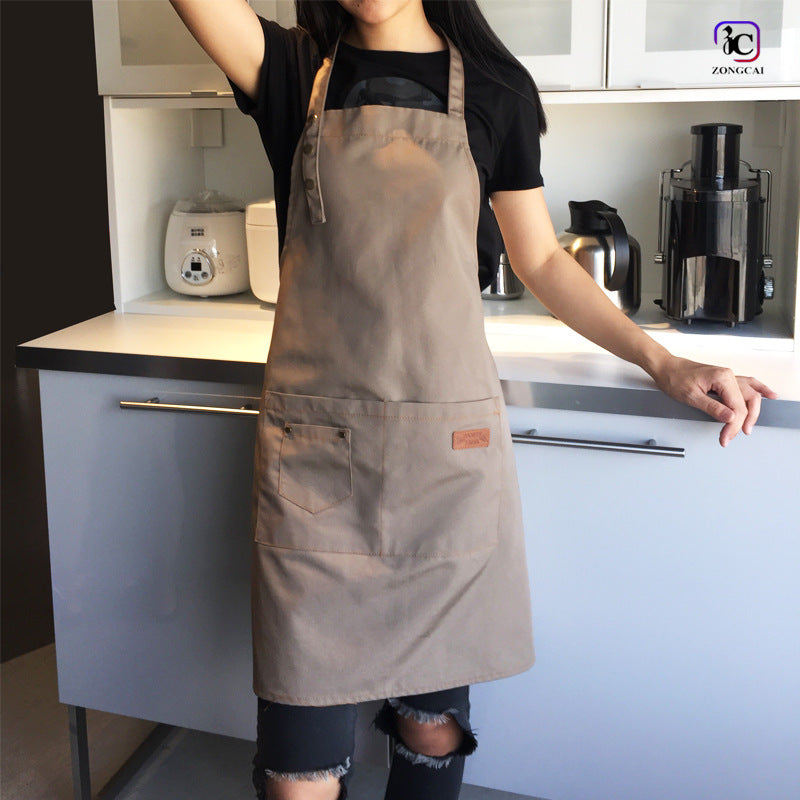 Pure Color Sleeveless Kitchen Apron - Modern & Antifouling Cotton Polyester