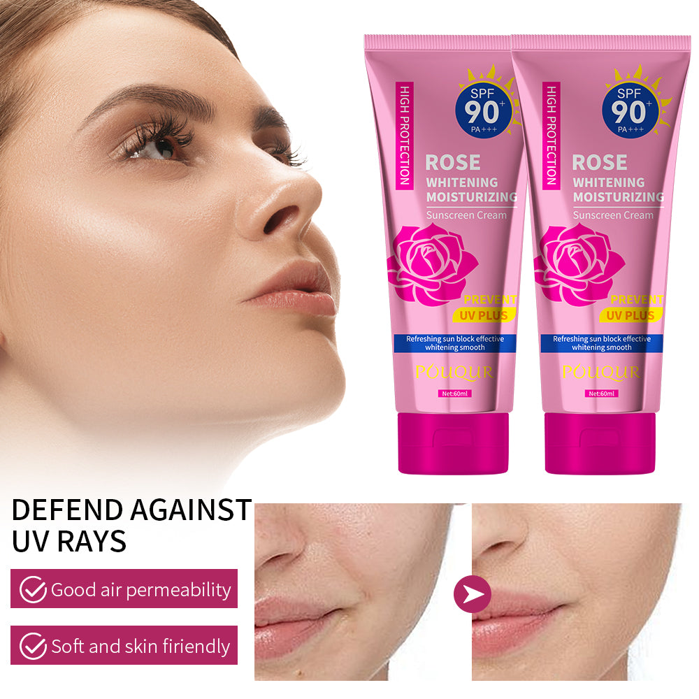 Rose Sunscreen SPF 60ml - Hydrating Facial Sun Protection