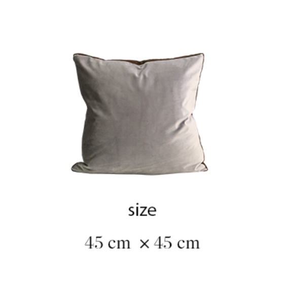 Grey Velvet Pillowcase 45x45cm Nordic Style Cushion Cover Home Decor