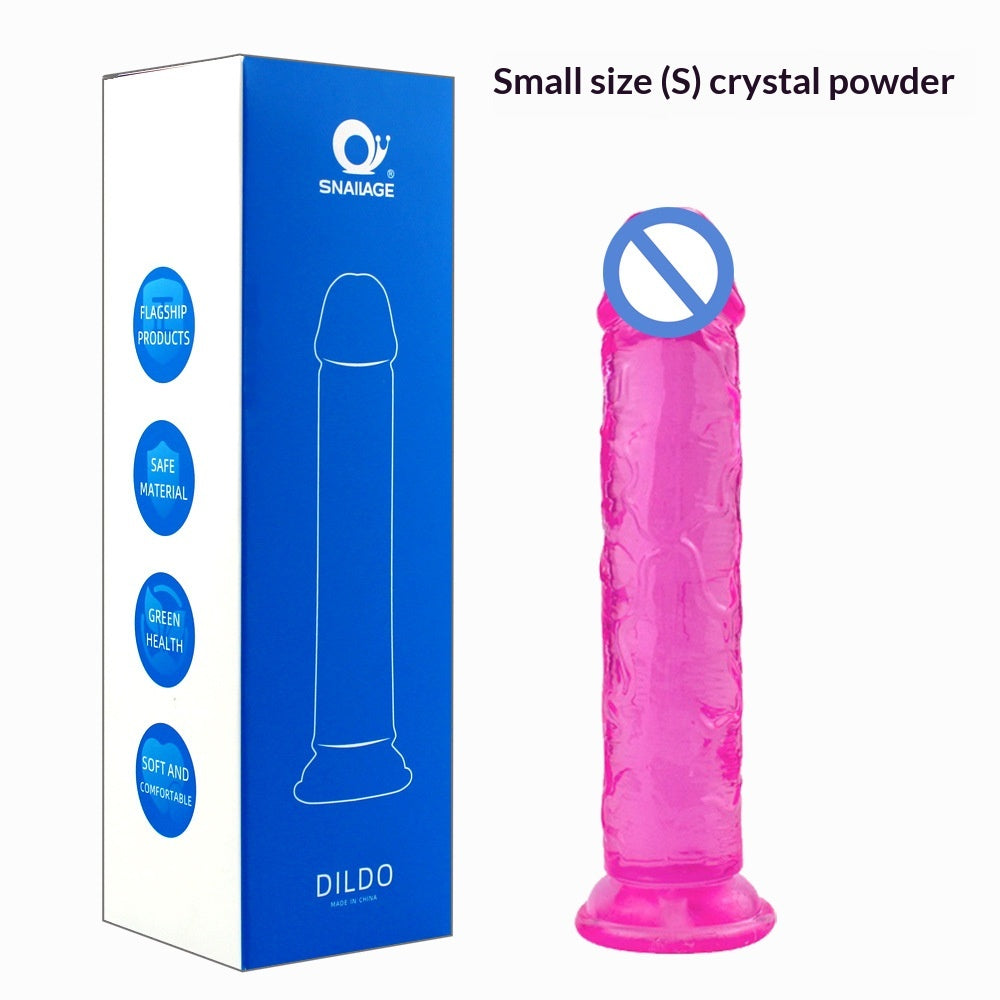 Egg-Free Crystal Clear Silicone Dildo Toy for Adult Wellness