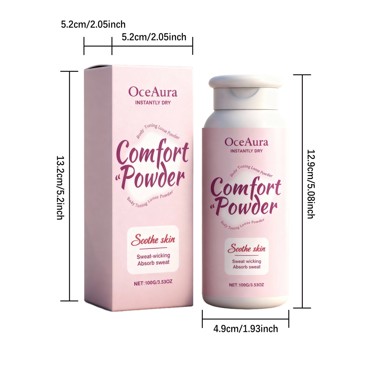 Sweat-Absorbing Body Powder 100g – Stay Dry & Fresh