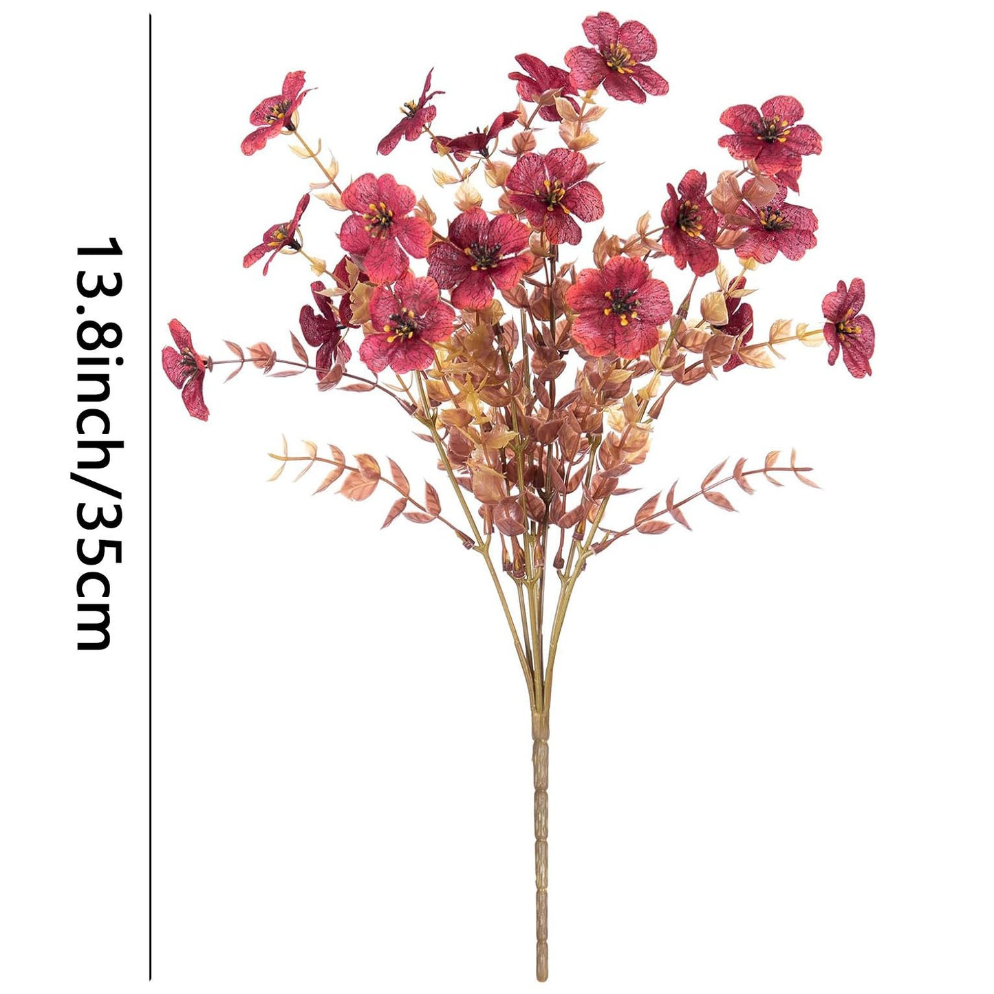 Artificial Brown Eucalyptus Faux Flower Decoration Set - Home & Garden