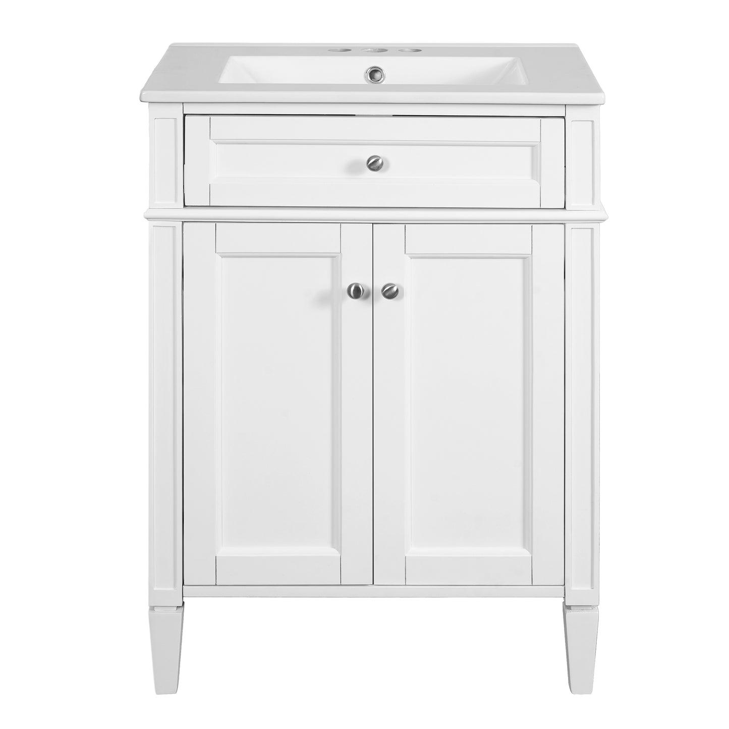 24" Bathroom Vanity with Sink, Soft-Close Doors & Storage