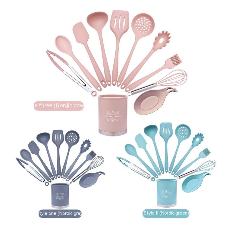 Non-Stick Silicone Cooking Utensil Set - Kitchen Tools & Utensils