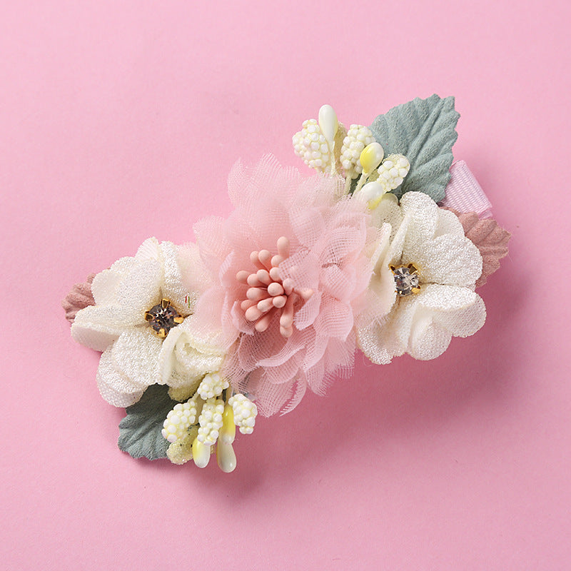 Children's Flower Hair Clip - Pearl Finish