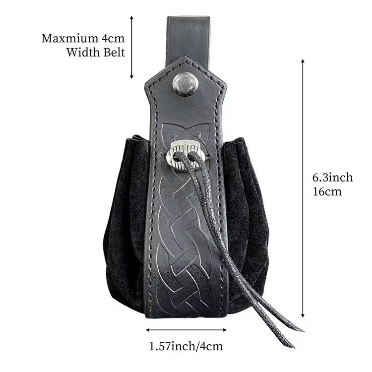 Retro Viking Medieval Waist Bag - Unisex Festival Fanny Pack with Adjustable Strap
