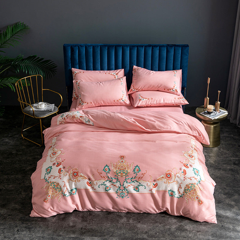 Large Four-Piece Bed Sheet Set - Soft, Skin-Friendly Bedding
