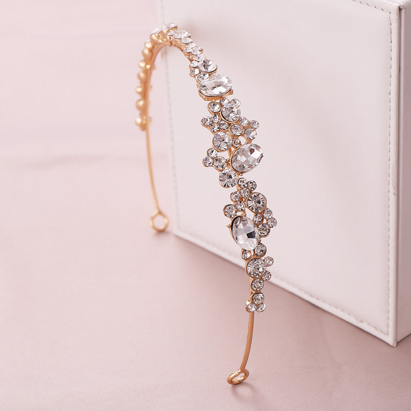 Women's Rhinestone Hair Hoop Crown - Gold & Silver Hair Accessories