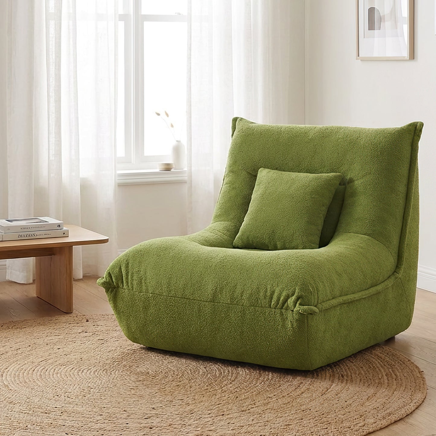 Lounge Chair With Pillow High Resilience Foam Single Sofa Indoor