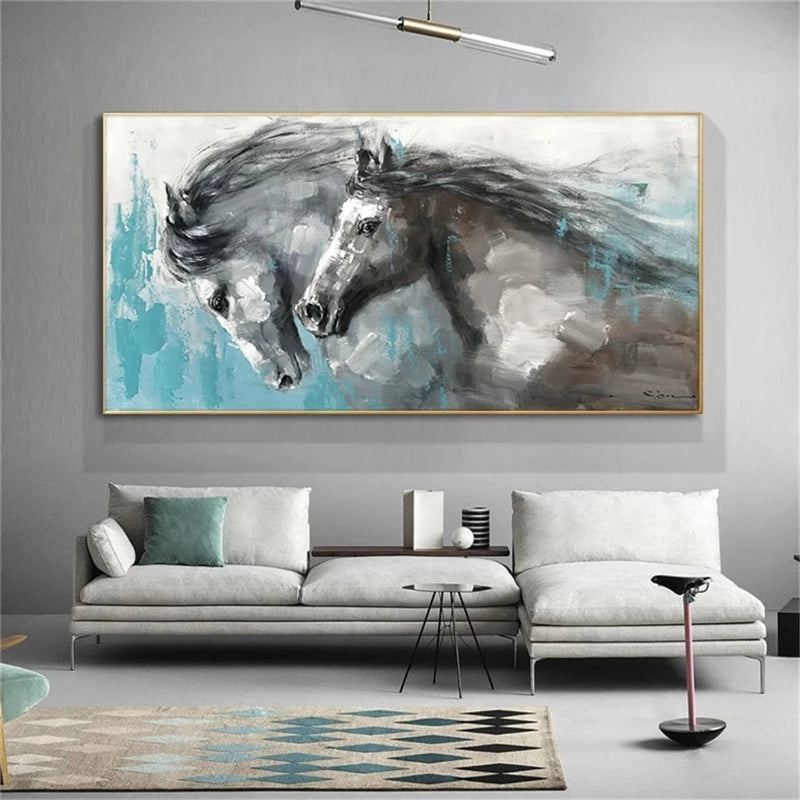 Canvas Horse Poster Wall Art for Living Room or Office Decor