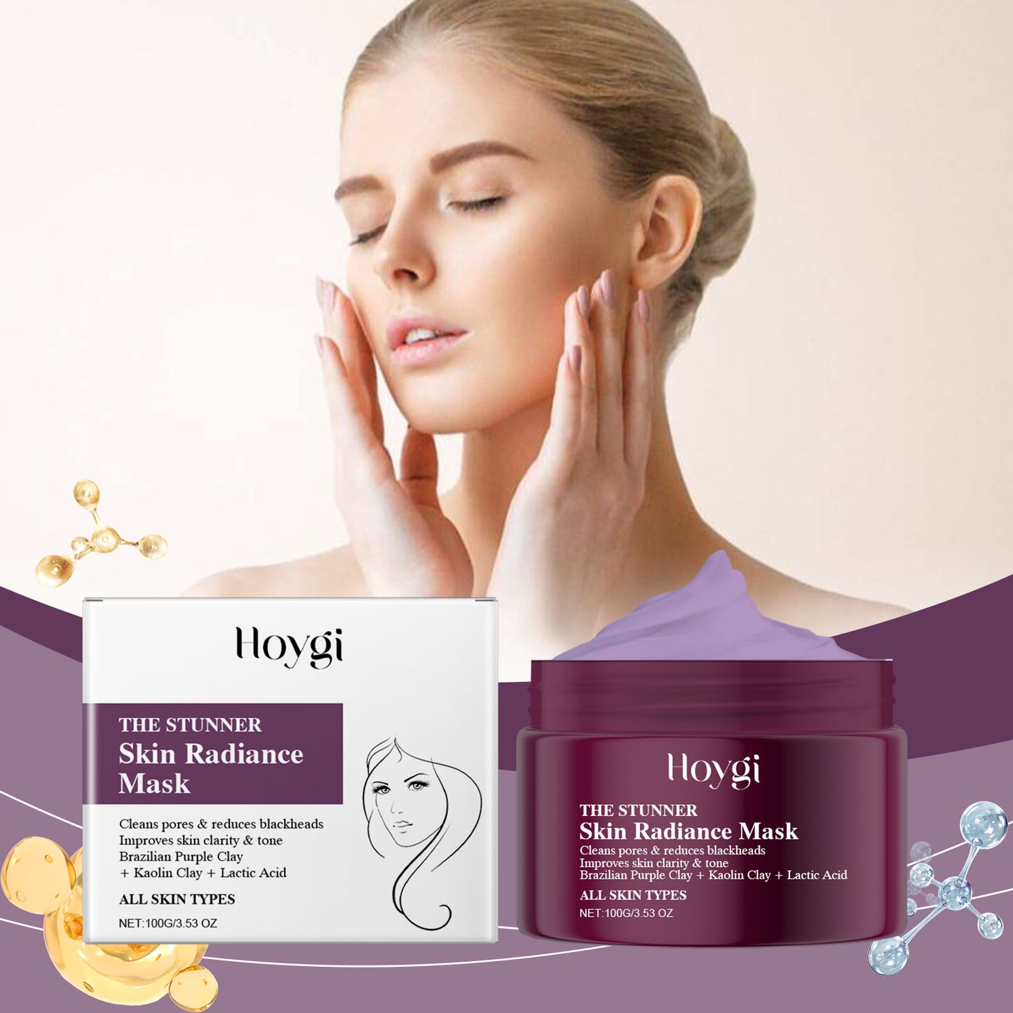 Blackhead Brightening Facial Mask with Lactic Acid & Vitamin E