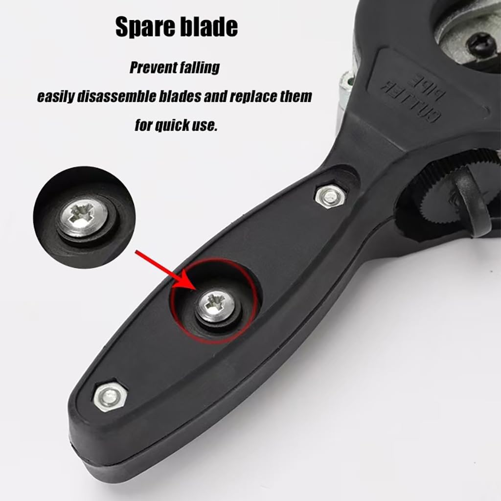 Ratchet Pipe Cutter - One-Hand Fast Cutting Tool for Copper PVC Steel Pipes