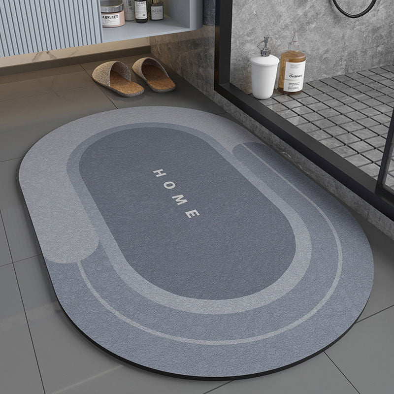 Modern Non-Slip Diatom Ooze Bathroom Floor Mat - Absorbent & Stylish