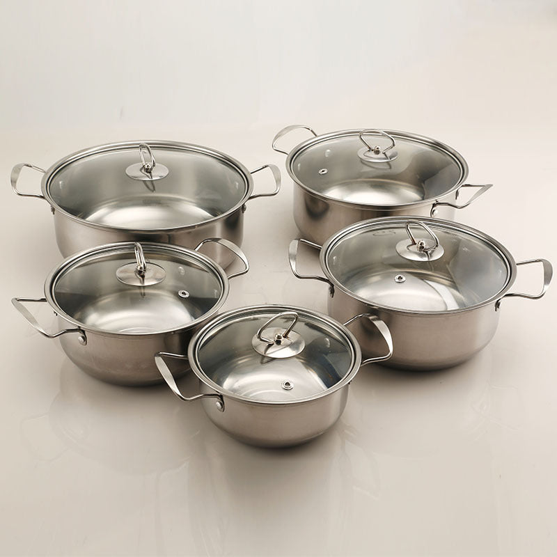 Stainless Steel Soup Steamer Set - 10 Pieces Kitchen Cookware