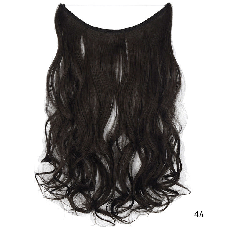 Seamless Hair Extension Wig Set for Women - High-Temperature Fiber, Multiple Colors