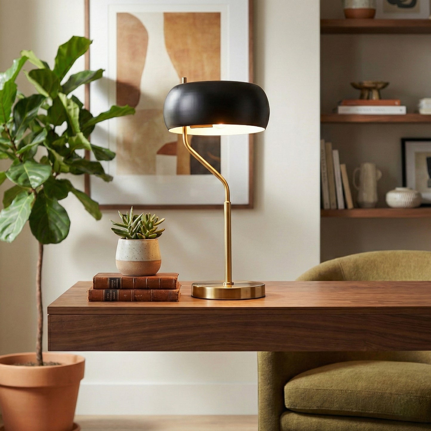 Small Minimalist Wooden Table Lamp Dimmable Fast Delivery Bedside