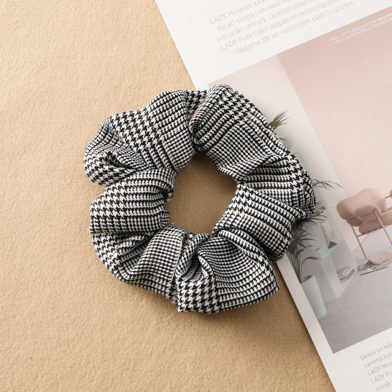 Plaid Print Cotton Hair Tie