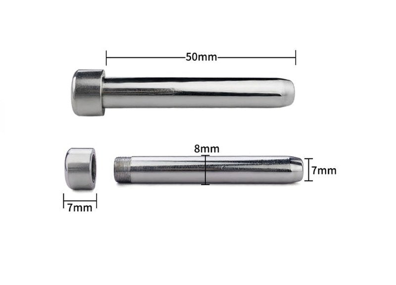 Men's Stainless Steel Chastity Lock with Adjustable Ring & Belt - Multiple Sizes