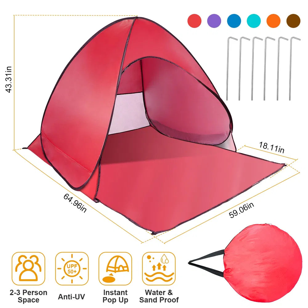 Pop Up Beach Tent Sun Shade Canopy - Waterproof & Anti-UV