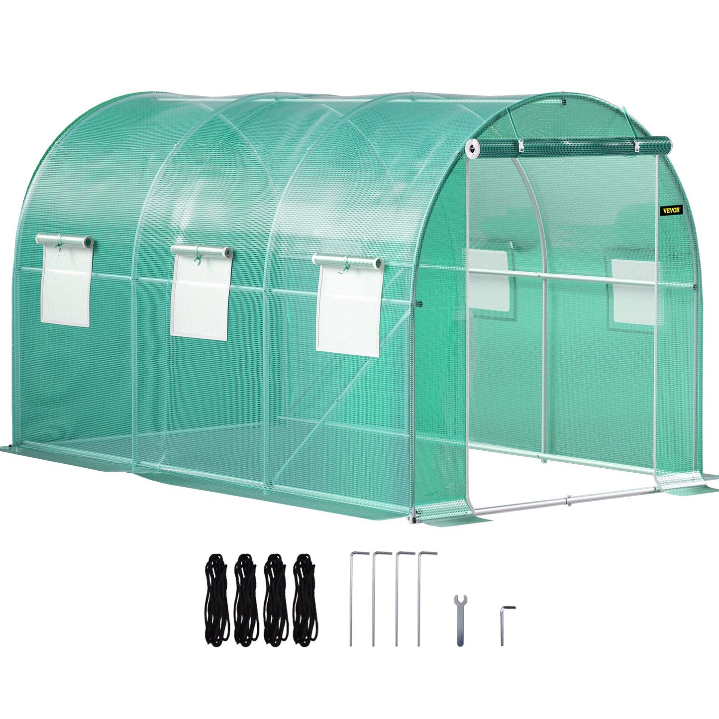 Walk-In Tunnel Greenhouse 12x7x7 Ft Portable Plant Grow House with Steel Frame