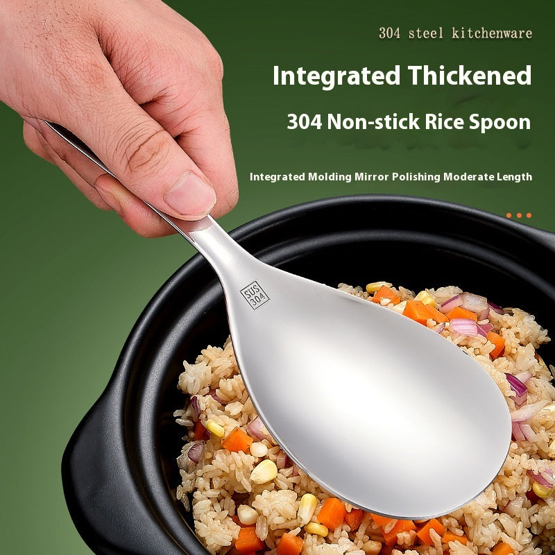 Stainless Steel Meal Spoon - Heavy Duty Kitchen Utensil 304 Steel
