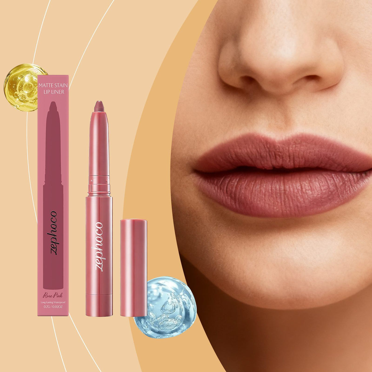 Rose Pink Lip Liner Pencil, 0.7 g