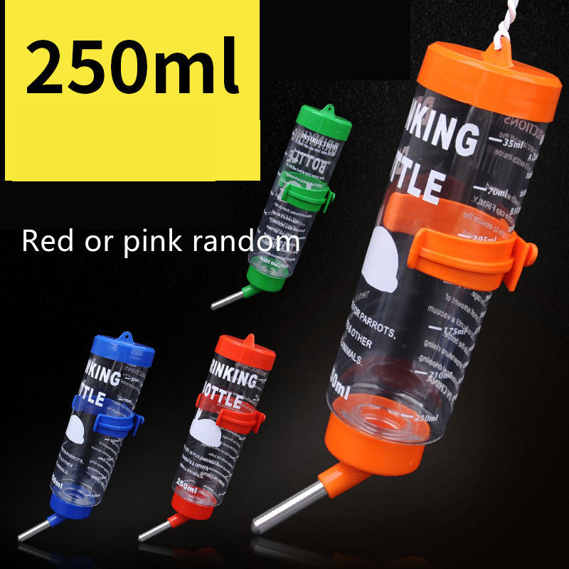 Small Pet Hamster Water Bottle 250ML Plastic Drinking Dispenser with Leak-Proof Design