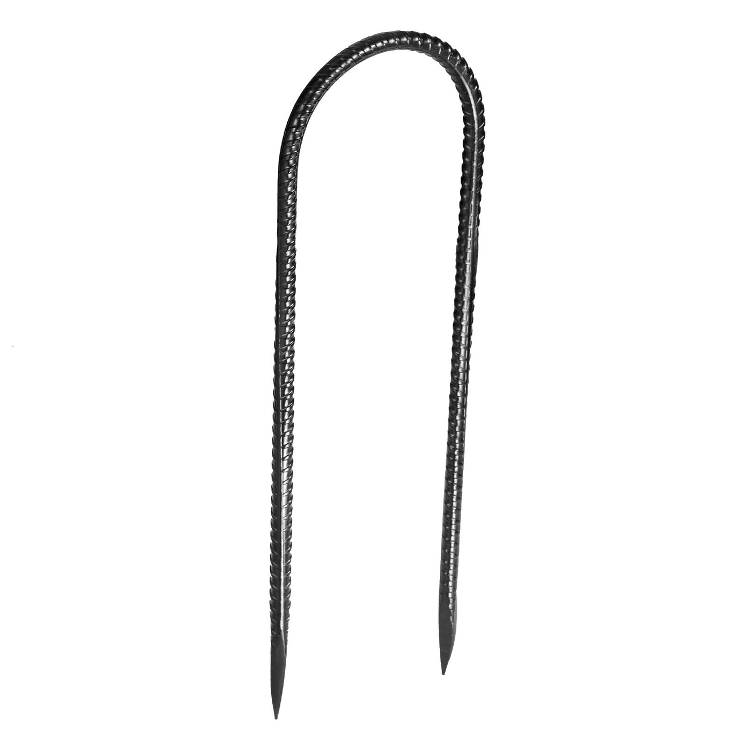 12-Inch Heavy Duty Galvanized Steel Rebar Stakes - 8 Pack Ground Anchors