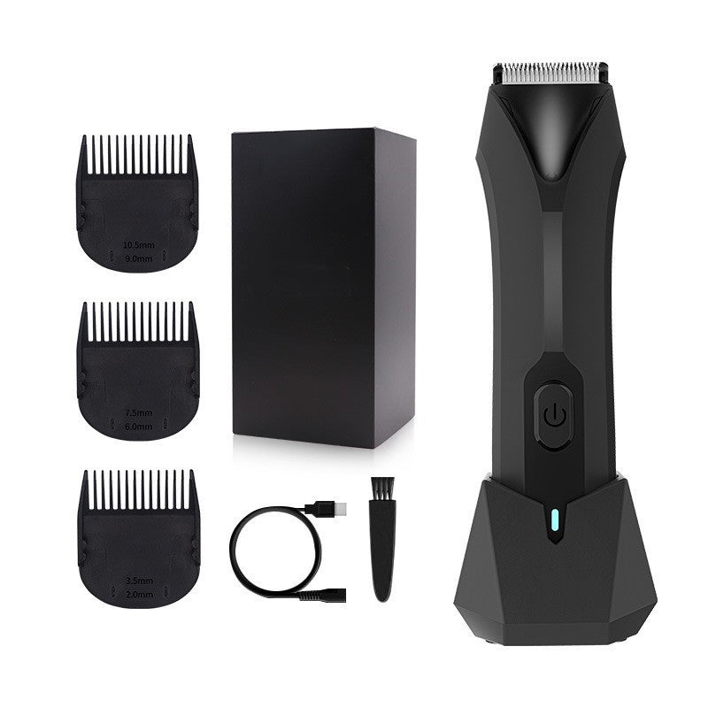 Electric Body Hair Trimmer Waterproof - Black