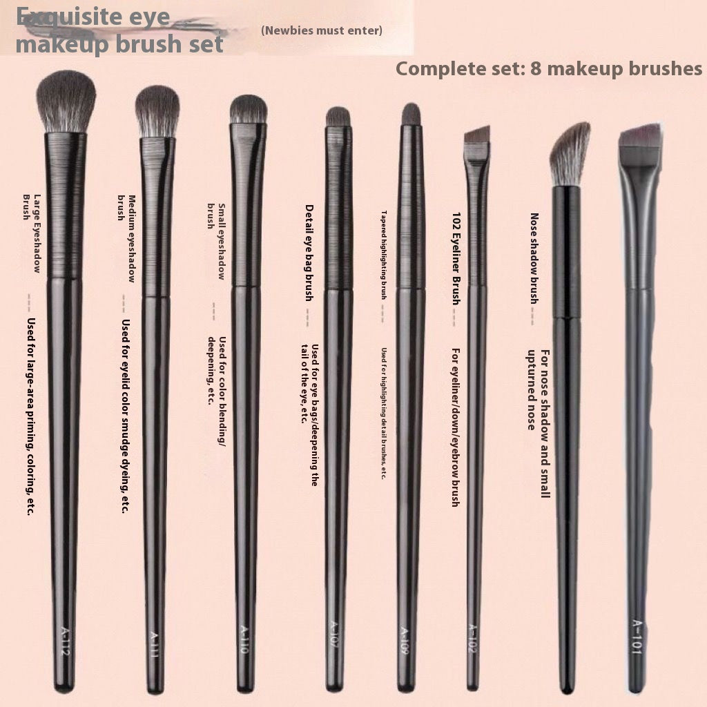 6 Pack Eyeshadow Makeup Brushes Set - Eyeliner Concealer Detail Tools
