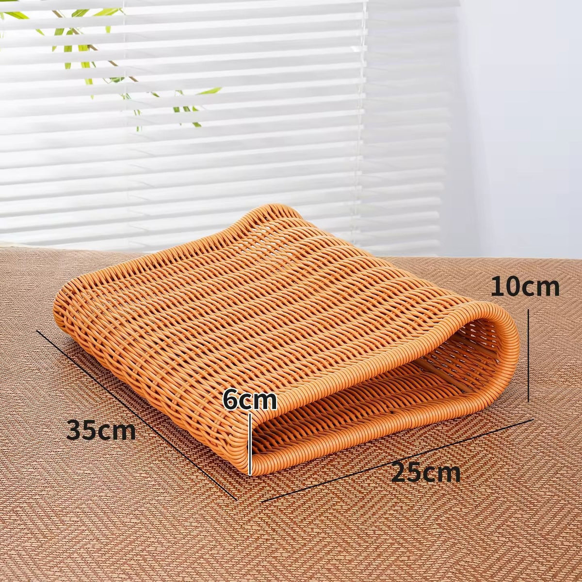 Rattan-Style Summer Cooling Cervical Pillow Support Cushion - Handwoven