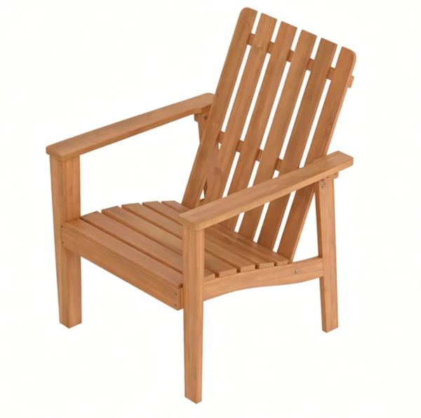 Heavy Duty Acacia Wood Adirondack Chair with Ergonomic Backrest