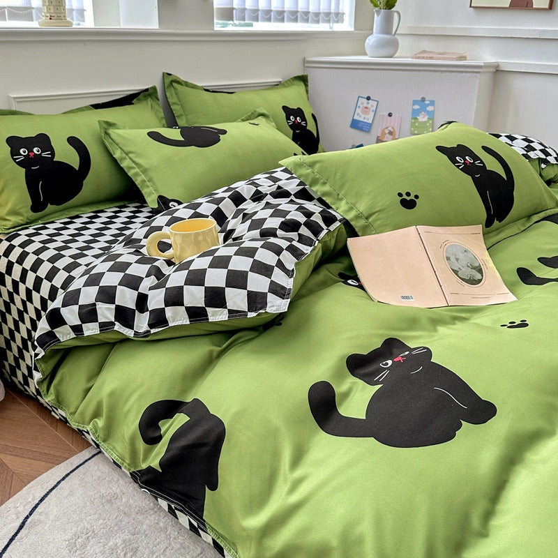 Pure Cotton Bed Sheets Set Minimalist Soft Bedding for Home