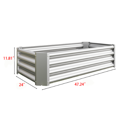 Metal Raised Garden Bed 4x2x1ft for Flowers Vegetables Herbs Outdoor Planter