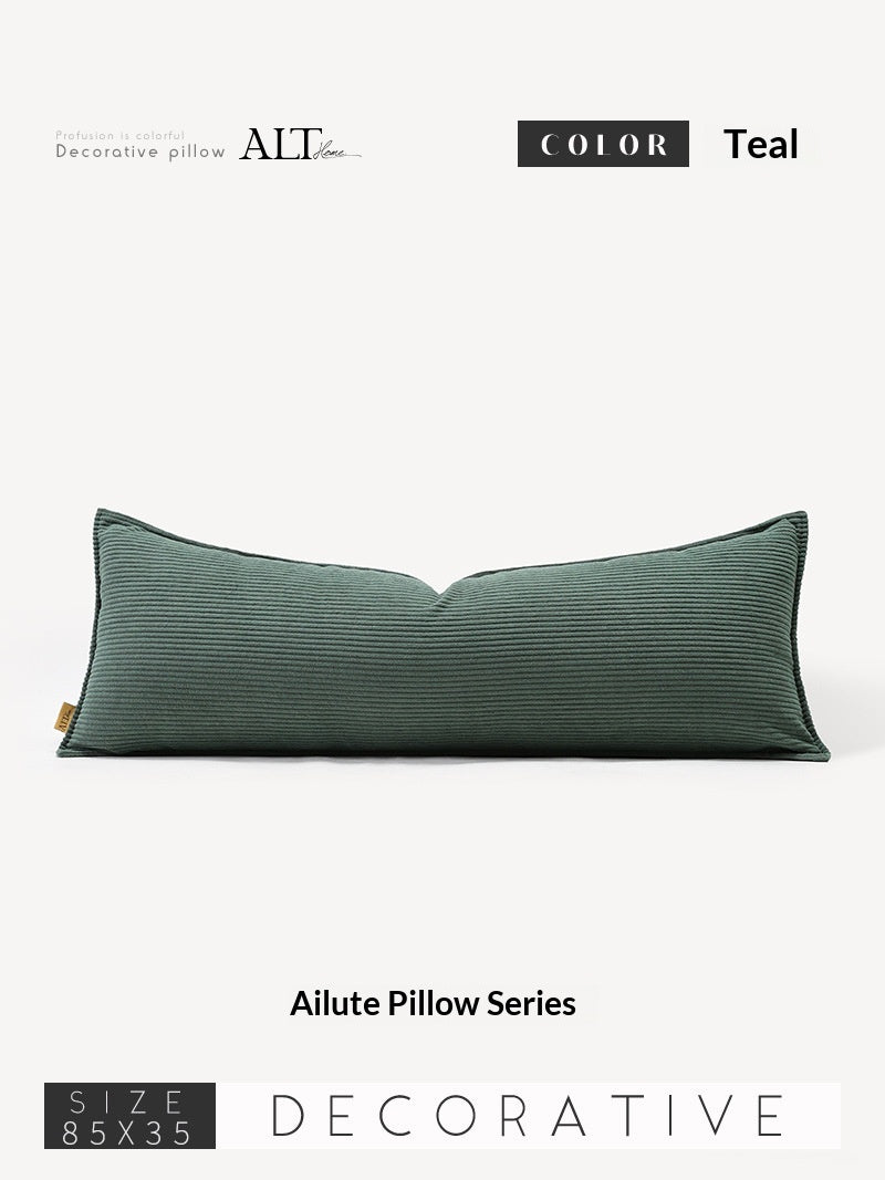 High-End Corduroy Sofa Cushion Set - Rectangular Throw Pillow with Cover & Insert