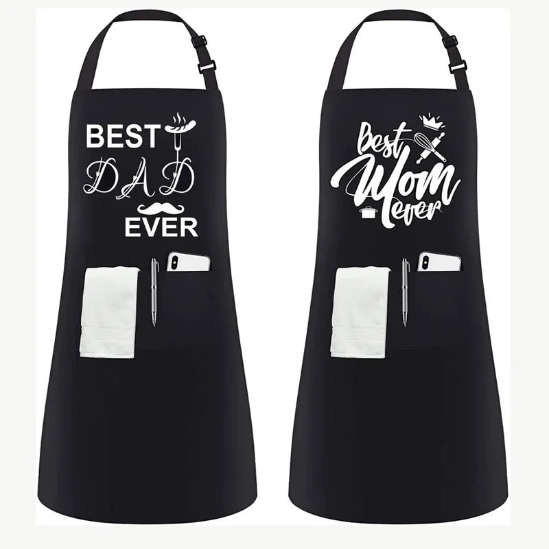 Mom and Dad Kitchen Apron Set - Modern Home Cooking Accessories